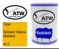 Preview: Opel, Brilliant Yellow Metallic, 4LU: 500ml Lackdose, von ATW Autoteile West.